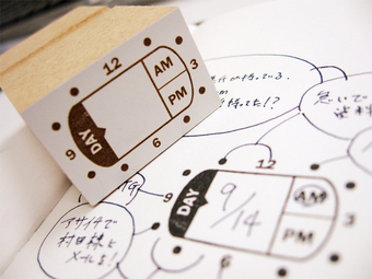 丸型スケジュールスタンプ